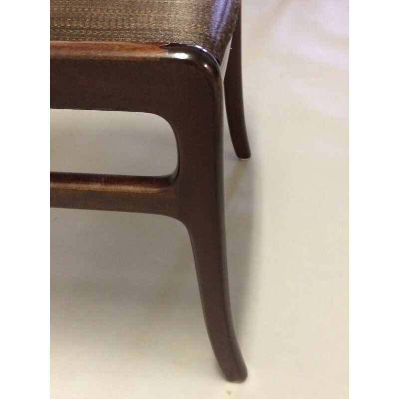 Set of 4 vintage mahogany chairs by Ole Wanscher for Poul Jeppesen, 1960