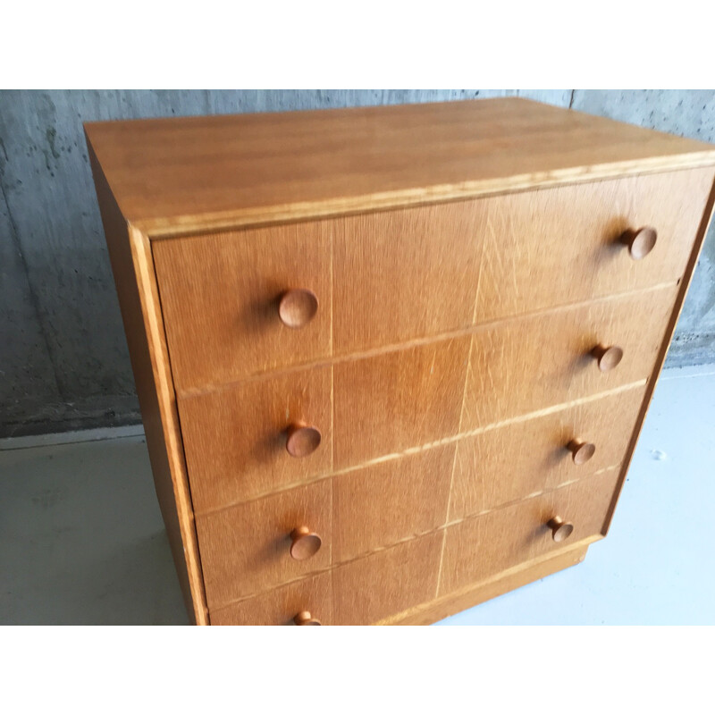 British teak chest of drawers with plinth base - 1960s