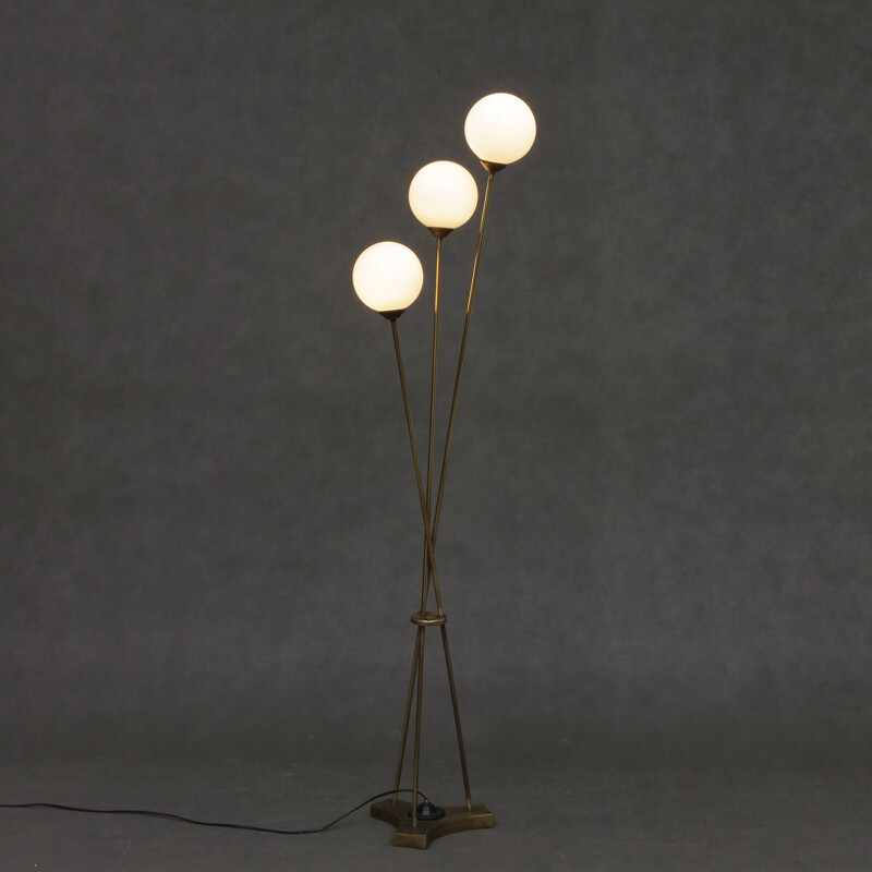 Solid brass floor lamp - 1970s