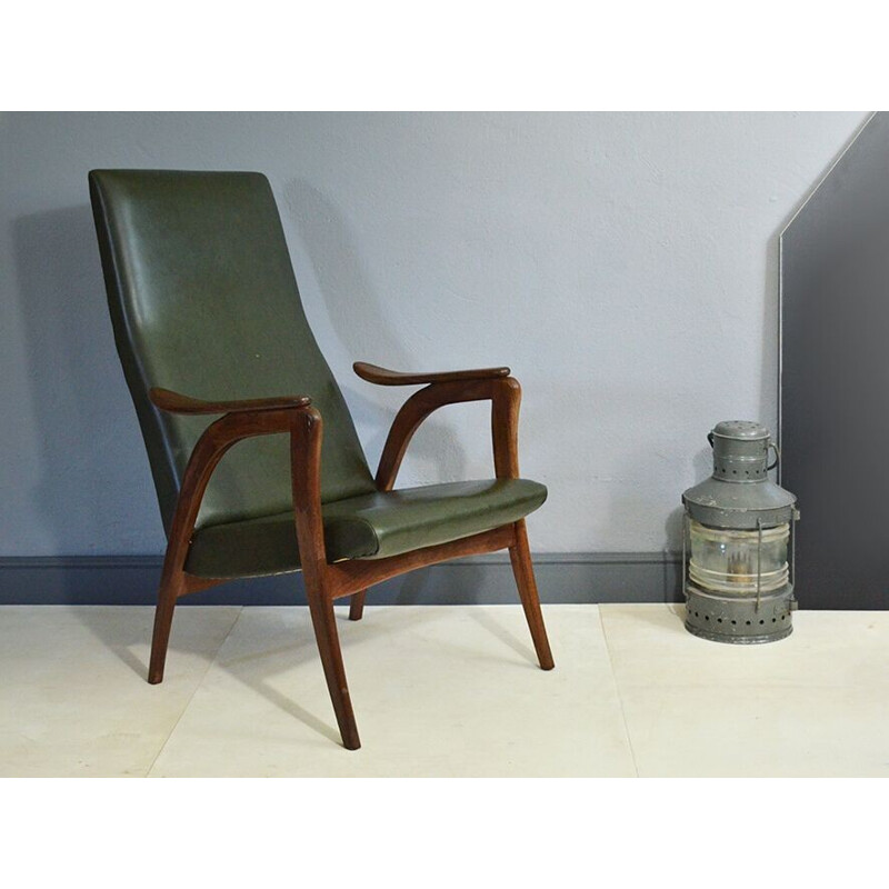 teak vintage armchair - 1960s