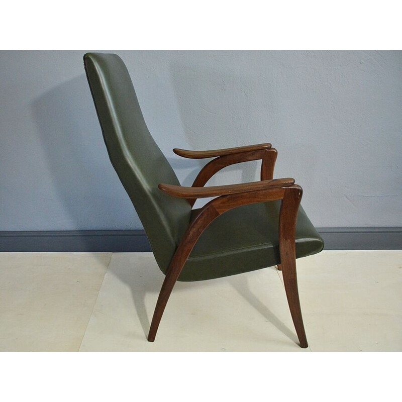 teak vintage armchair - 1960s