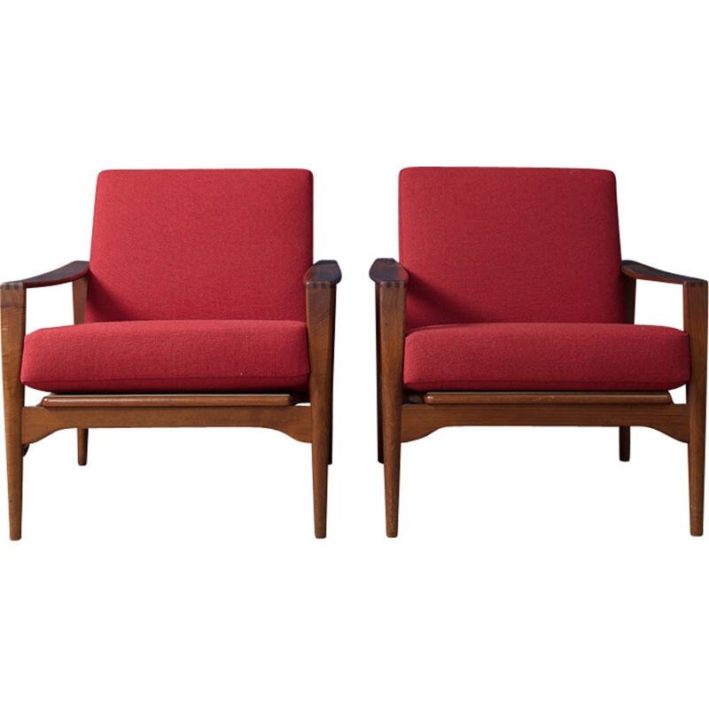 Set of 2 Lounge Armchairs "No.3" by Illum Wikkelso for N.Eilersen - 1960s