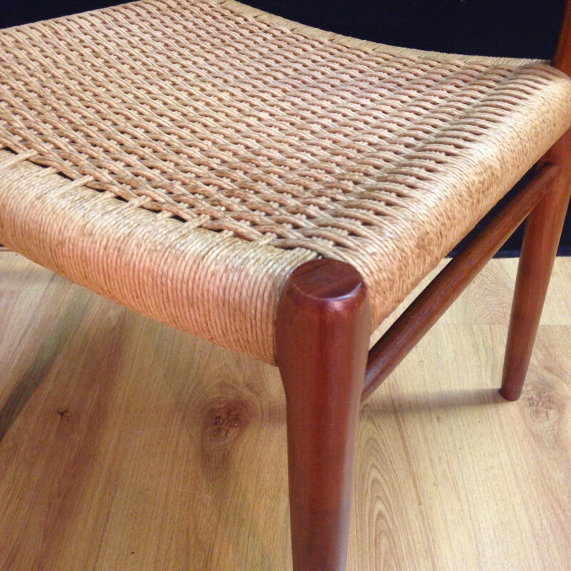 Set of 4 dining chairs "model 75" in teak, Niels O. MOLLER - 1960s