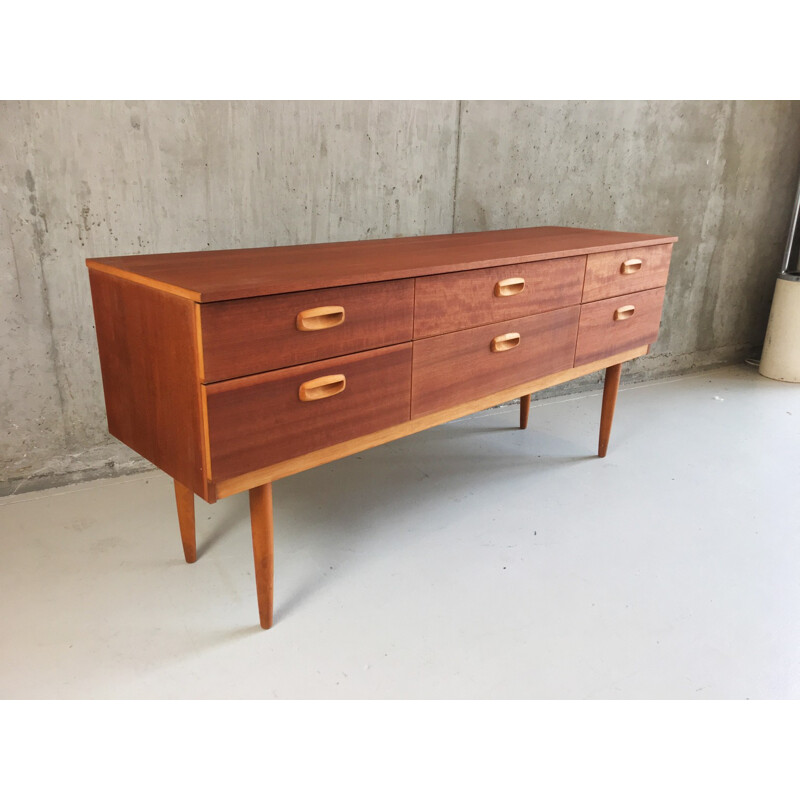 Mid-century wide chest of drawers for Schreiber - 1970s