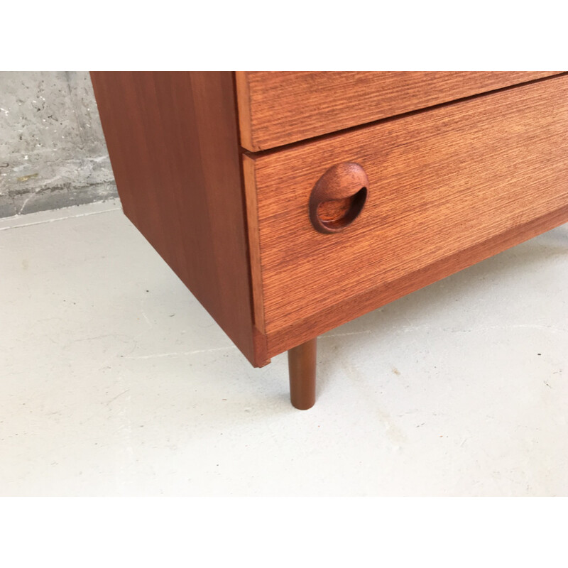 Mid- century British teak tall chest of drawers - 1970s