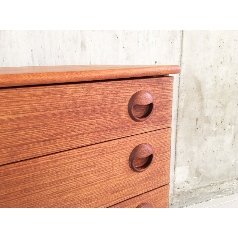 Mid- century British teak tall chest of drawers - 1970s