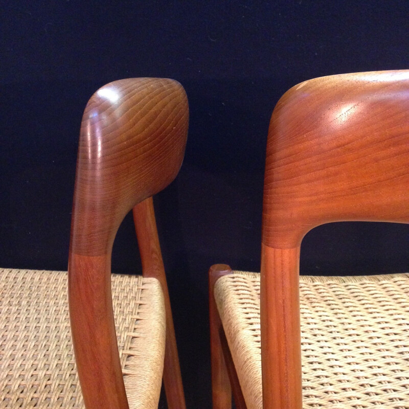 Set of 4 dining chairs "model 75" in teak, Niels O. MOLLER - 1960s