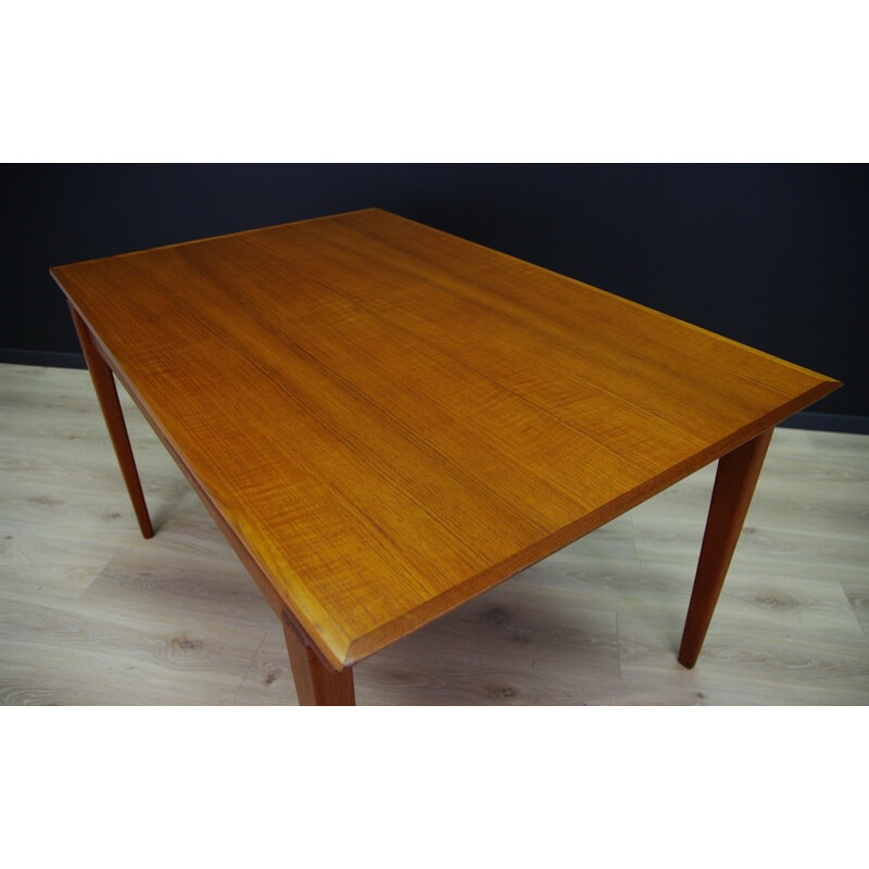 Table à repas vintage danoise en teck classique - 1960