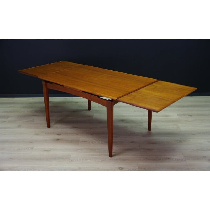 Table à repas vintage danoise en teck classique - 1960