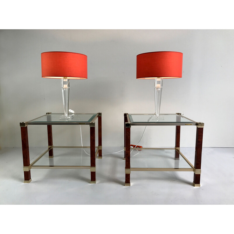 Paire de tables d'appoint de Pierre Vandel - 1980