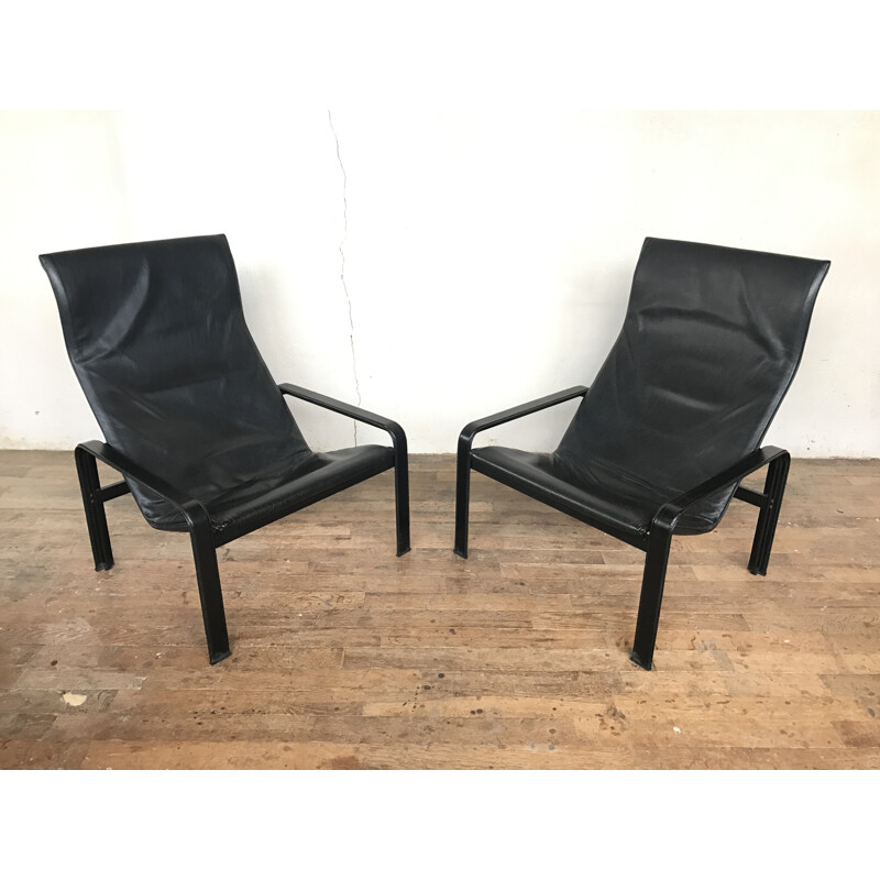 Pair of Lounge Chairs Golfo Dei Poeti by Jacques Toussaint & Patrizia Angeloni for Matteo Grassi - 1970s