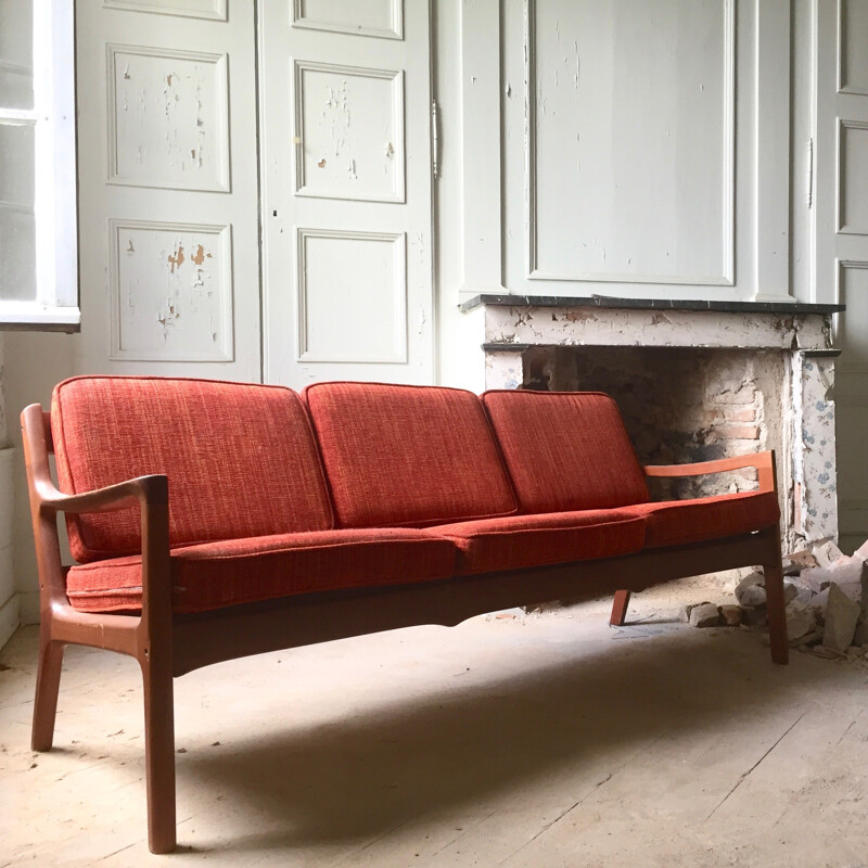 Vintage Scandinavian Bench by Ole Wansher for France & son - 1950s