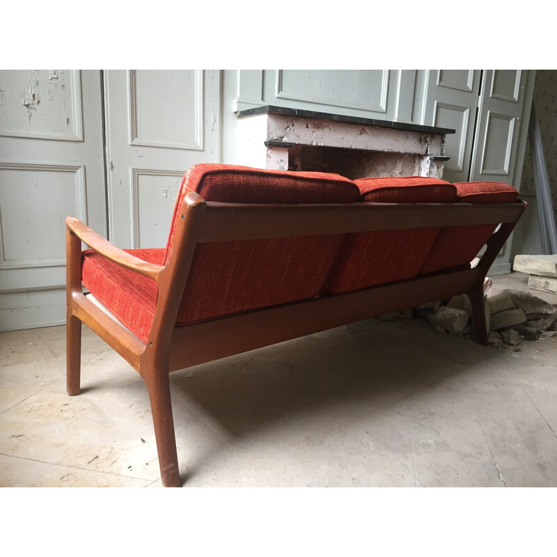 Banquette vintage Scandinave par Ole Wansher pour France & son - 1950