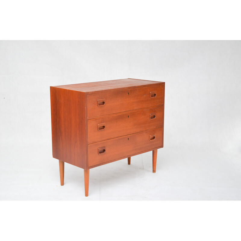 Scandinavian teak vintage chest of drawers - 1960s