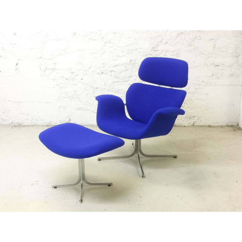 Big Tulip blue armchair by Pierre Paulin fro ARTIFORT - 1960s