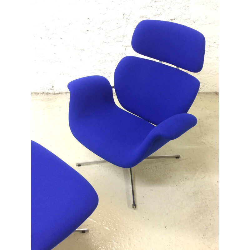 Big Tulip blue armchair by Pierre Paulin fro ARTIFORT - 1960s