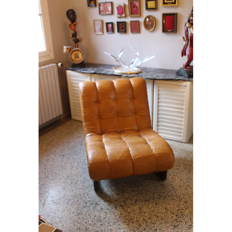 Vintage Leather German Armchair - 1960s