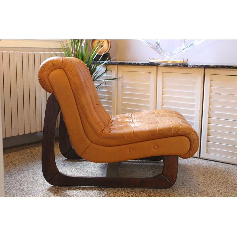 Vintage Leather German Armchair - 1960s