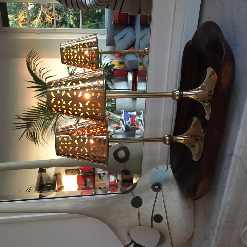 Pair of vintage lamps in brass - 1970s