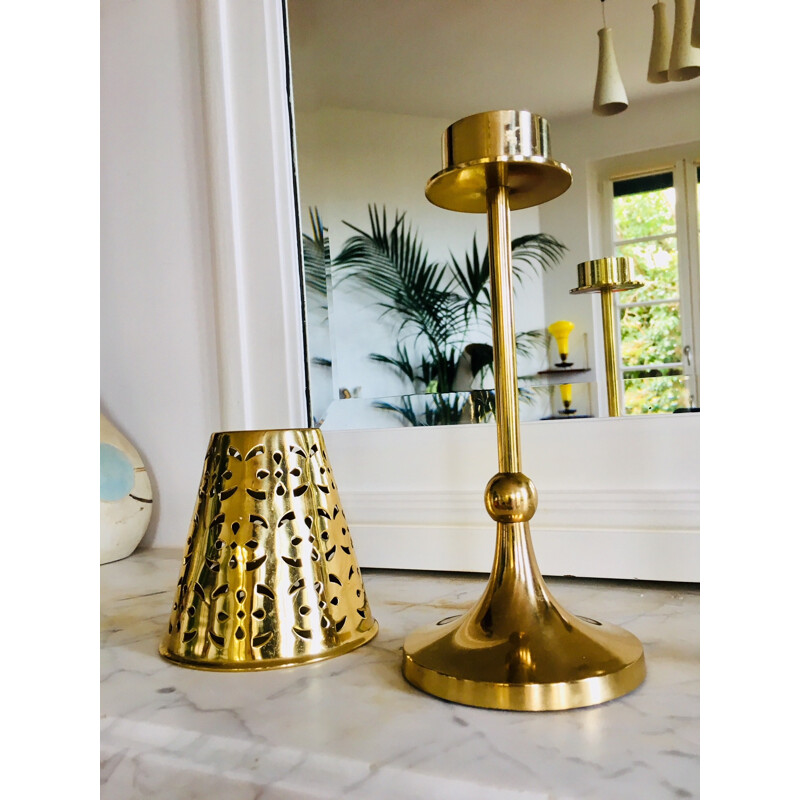 Pair of vintage lamps in brass - 1970s