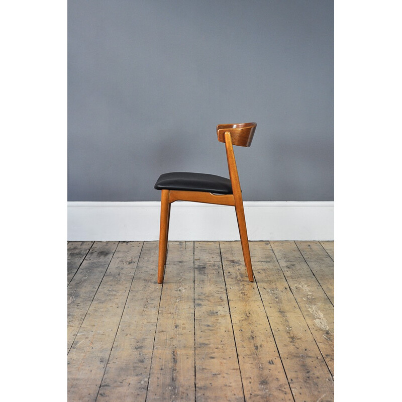 Set of 4 Teak and Beech Dining Chairs - 1960s