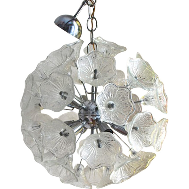 Vintage sputnik pendant lamp in murano glass, 1960