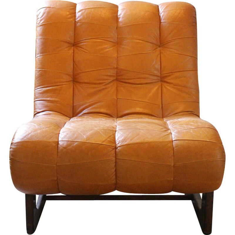 Vintage Leather German Armchair - 1960s