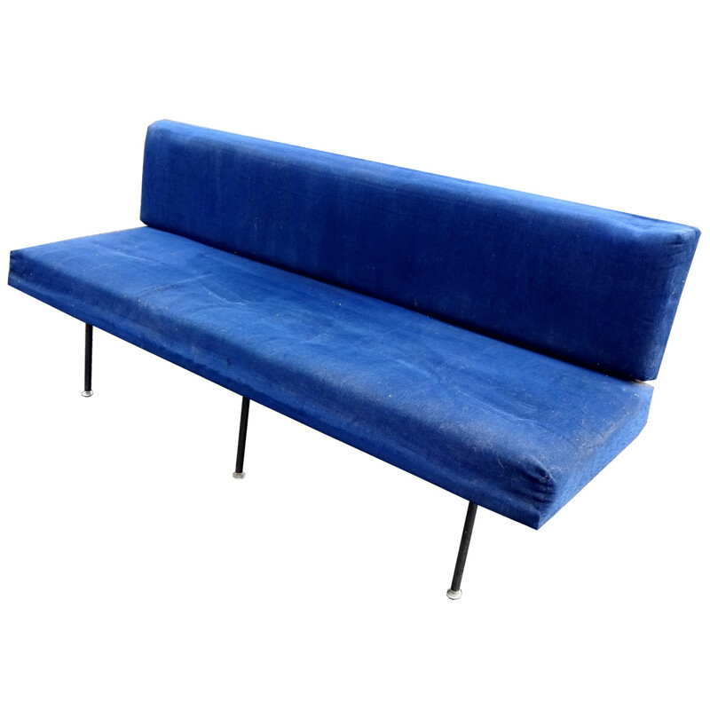 Blue Vintage model 32 sofa by Florence Knoll - 1960s