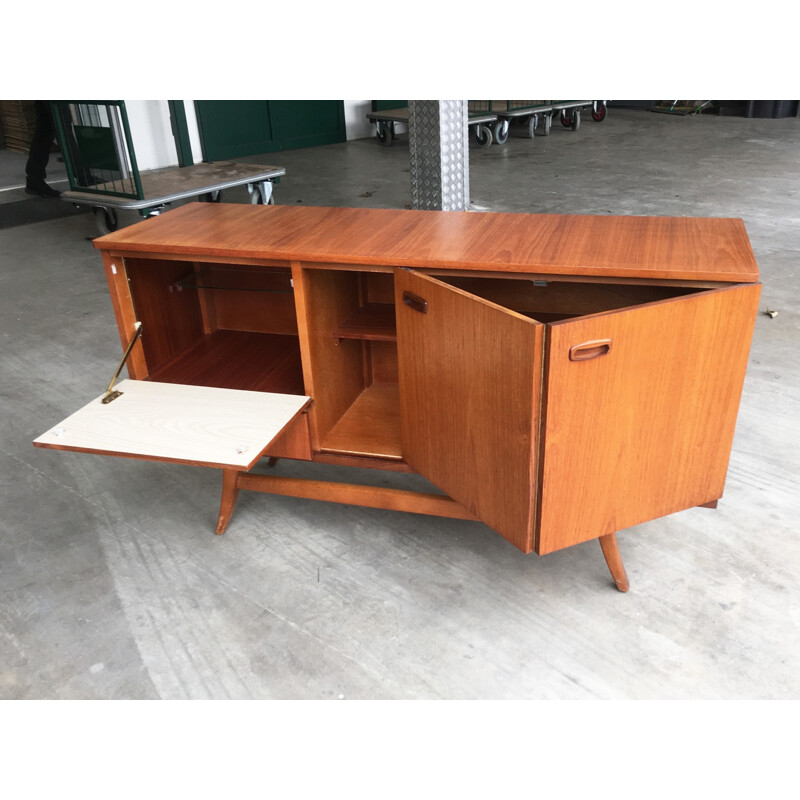 Mid-century British sideboard with concertina doors - 1970s