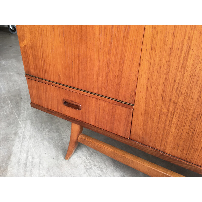 Mid-century British sideboard with concertina doors - 1970s