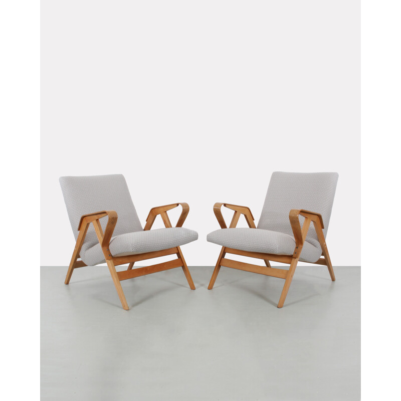 Pair of Eastern European armchair for Tatra Nabytok - 1960s