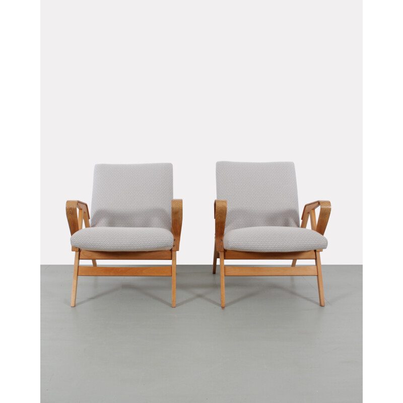 Pair of Eastern European armchair for Tatra Nabytok - 1960s