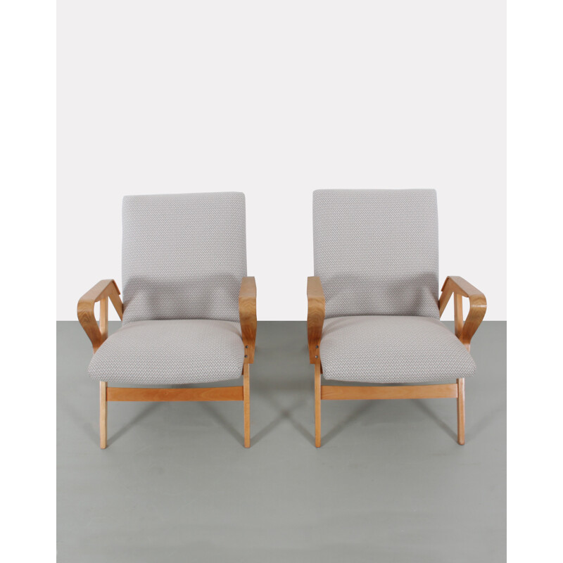 Pair of Eastern European armchair for Tatra Nabytok - 1960s