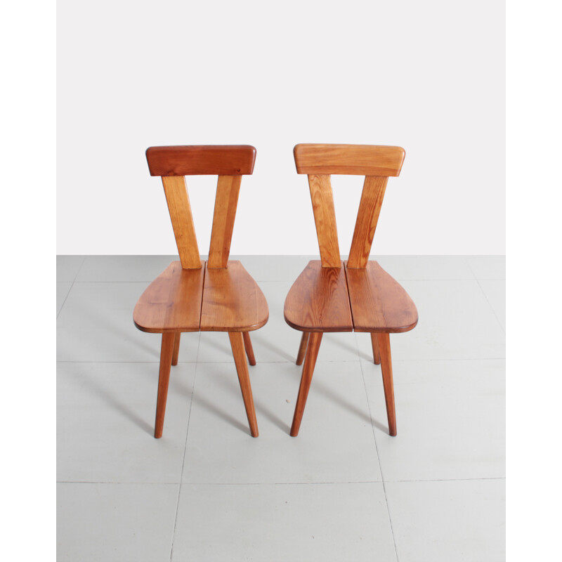Pair of Polish chairs by Wladyslaw Wincze and Olgierd Szlekys - 1940s