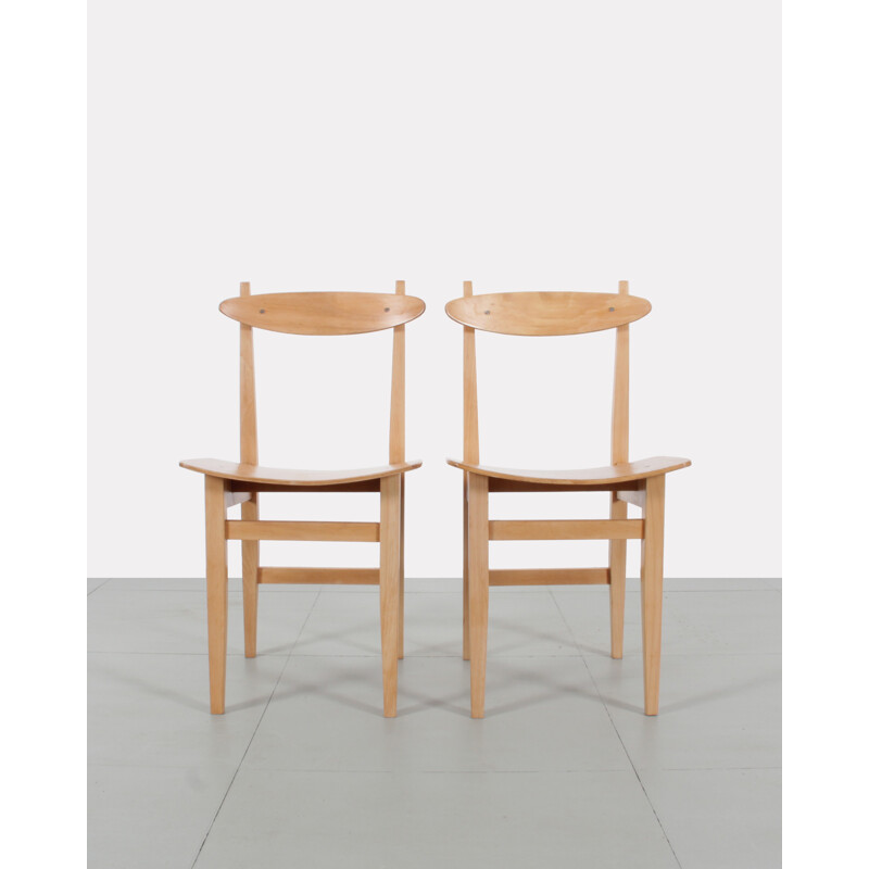 Paire de chaises polonaises par Maria Chomentowska - 1950