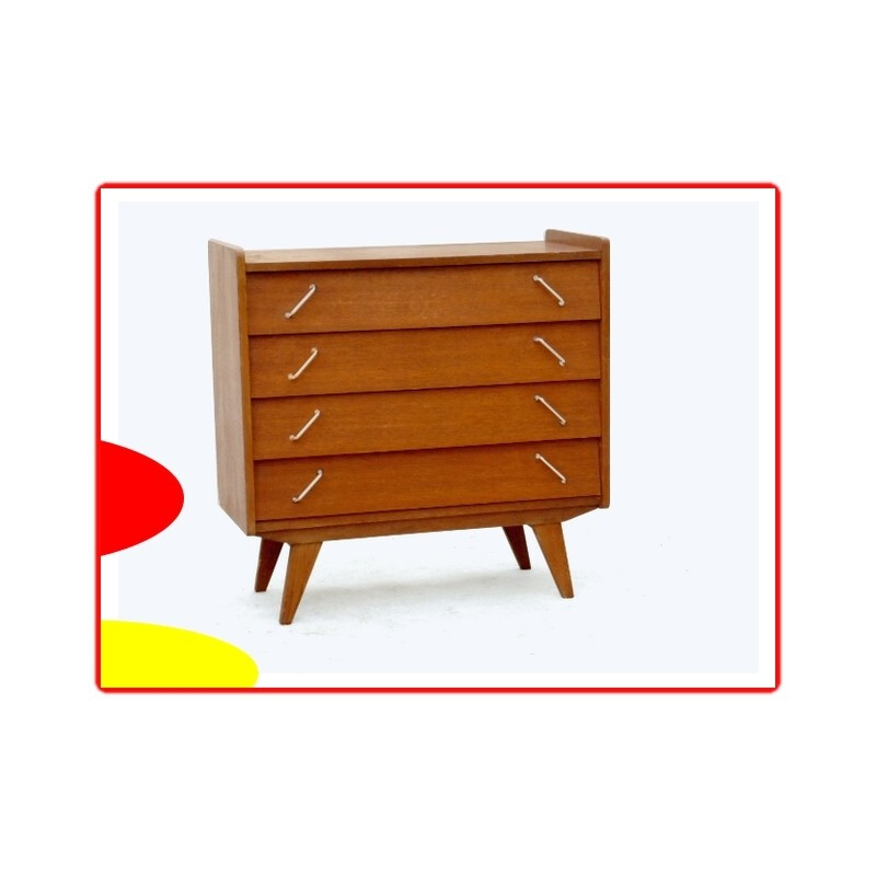 Vintage chest of drawers in solid wood - 1960s