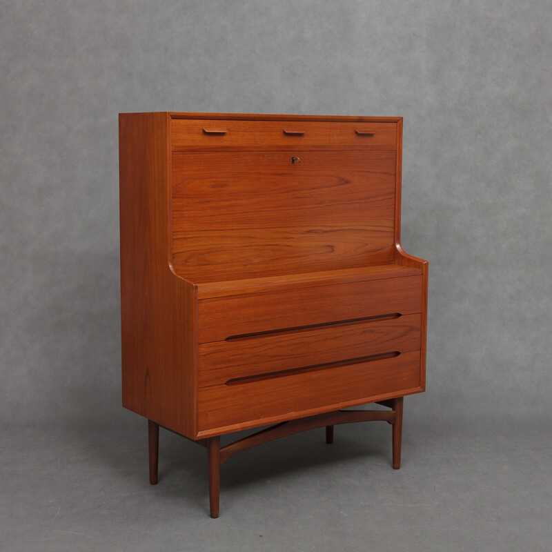 Vintage teak secretaire by Arne Wahl Iversen - 1960s