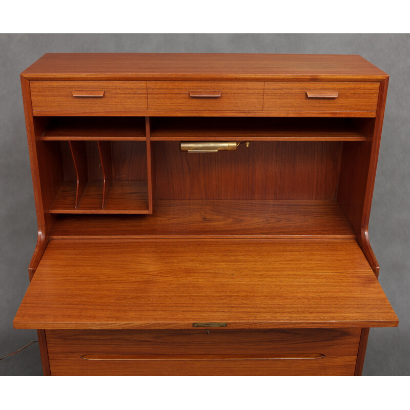 Vintage teak secretaire by Arne Wahl Iversen - 1960s