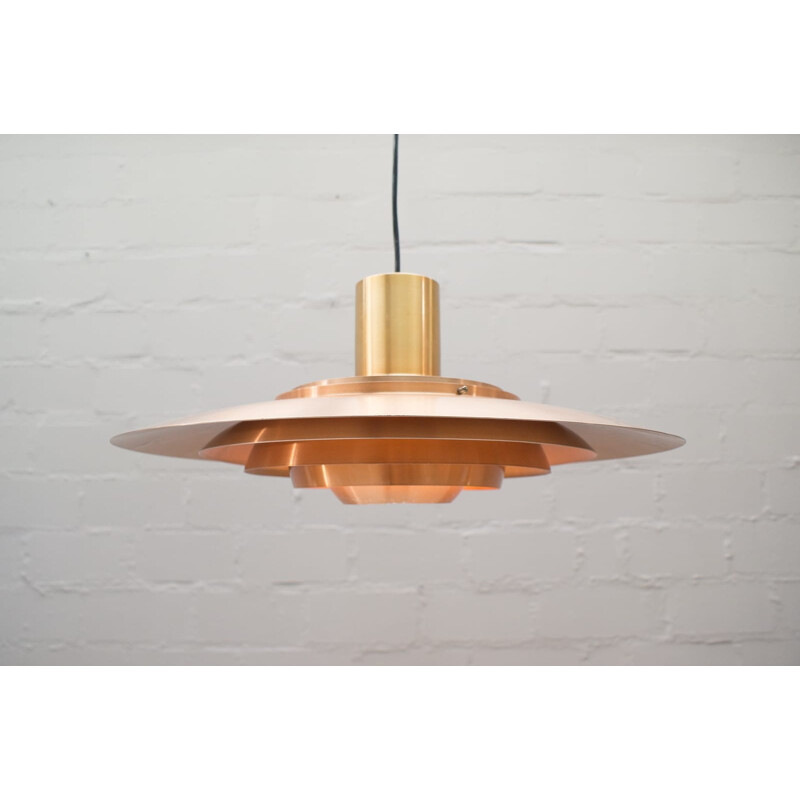 Vintage Copper Lamp by Jørgen Kastholm & Preben Fabricius for Nordisk Solar - 1960s