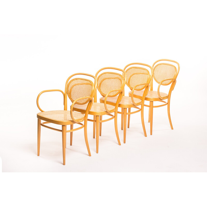 set of 4 dining chairs Vintage Thonet model "215 RF" - 1979s