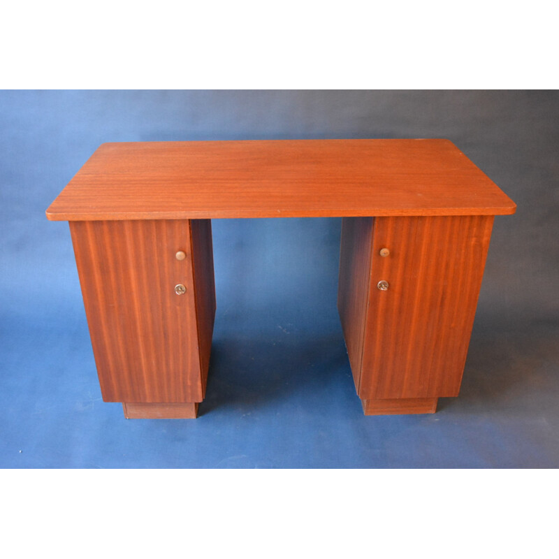 Vintage French Wood Desk - 1960s