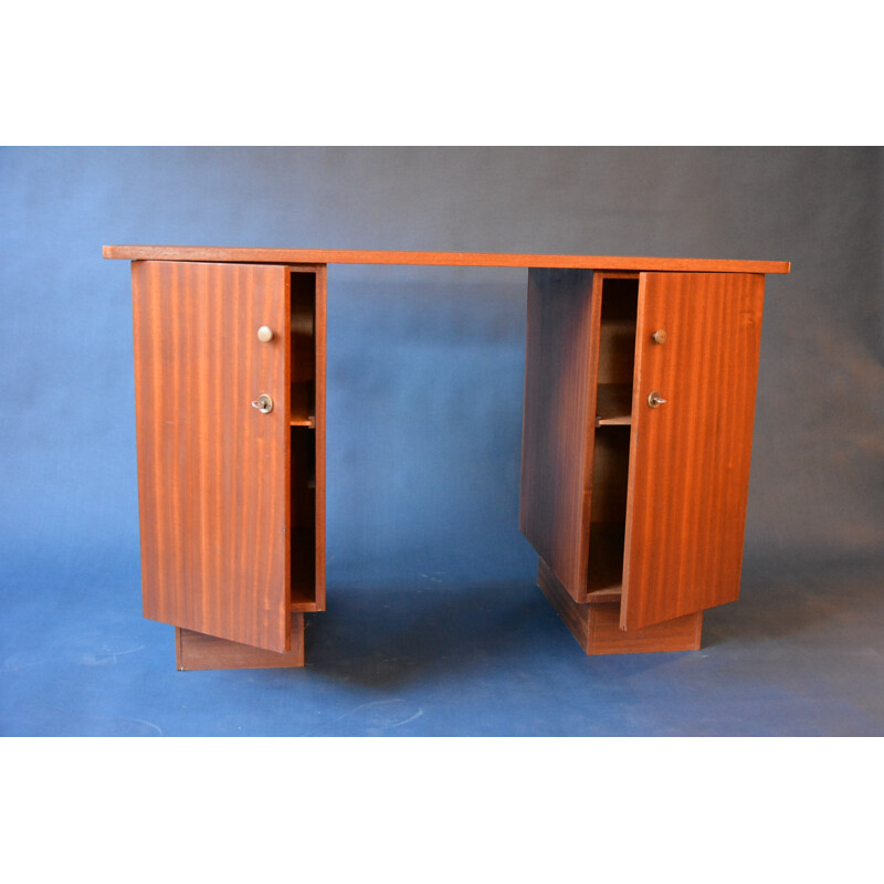 Vintage French Wood Desk - 1960s