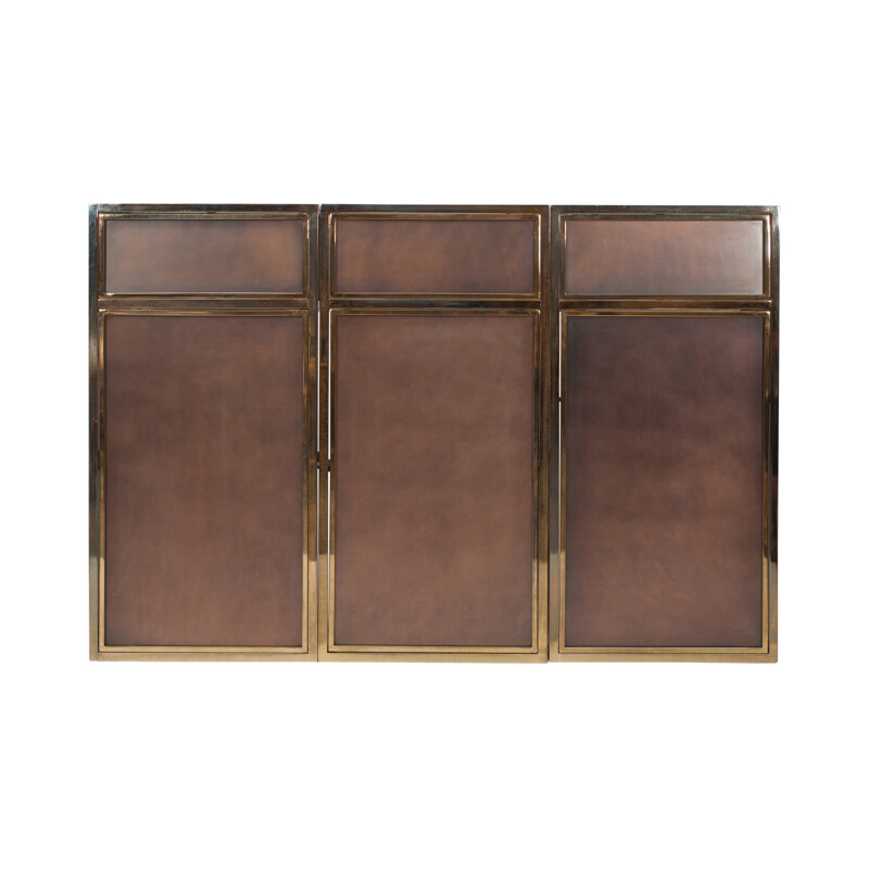 French Copper And Brass Bar Counter for Maison Jansen  - 1970s