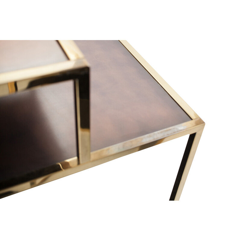 French Copper And Brass Bar Counter for Maison Jansen  - 1970s