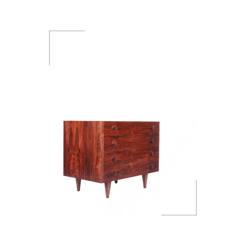 Vintage Scandinavian rosewood chest of drawers - 1960s