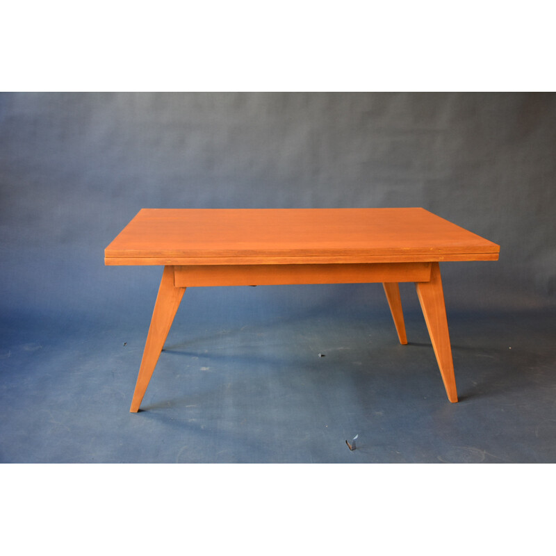 "Magic" vintage coffee table in wood by Albert Ducrot - 1950s