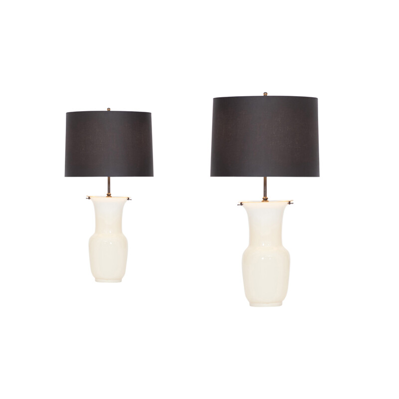 Pair of Table Lampsby Tobia Scarpa for Venini - 1970s