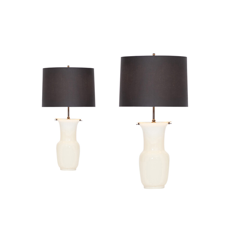Pair of Table Lampsby Tobia Scarpa for Venini - 1970s