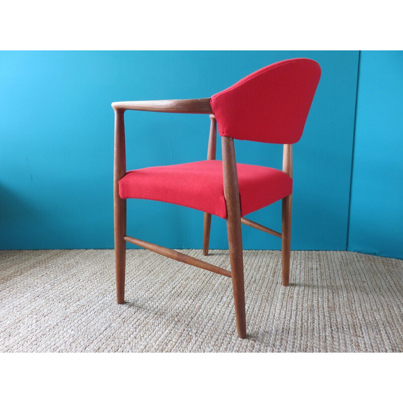 Pair of red armchairs, Erik KIRKEGAARD - 1960s