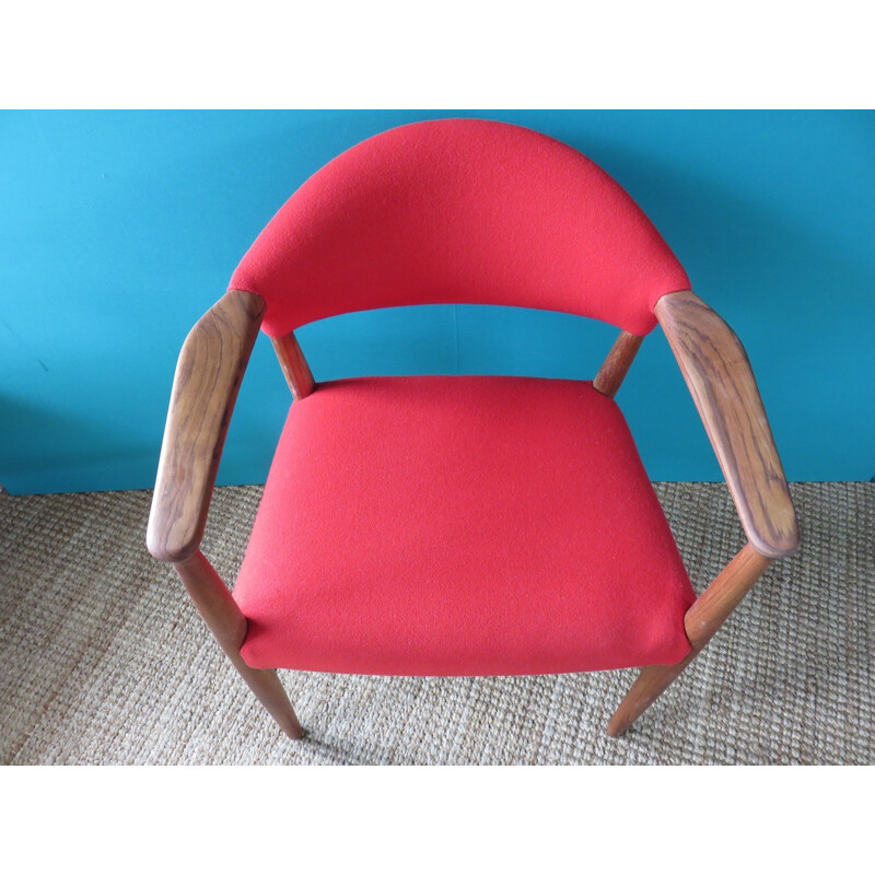 Pair of red armchairs, Erik KIRKEGAARD - 1960s